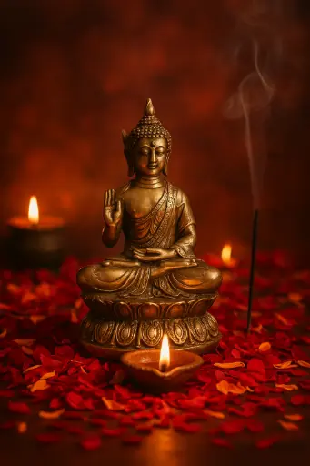 SPRITUAL 3SIDED GAUTAM BUDDHA